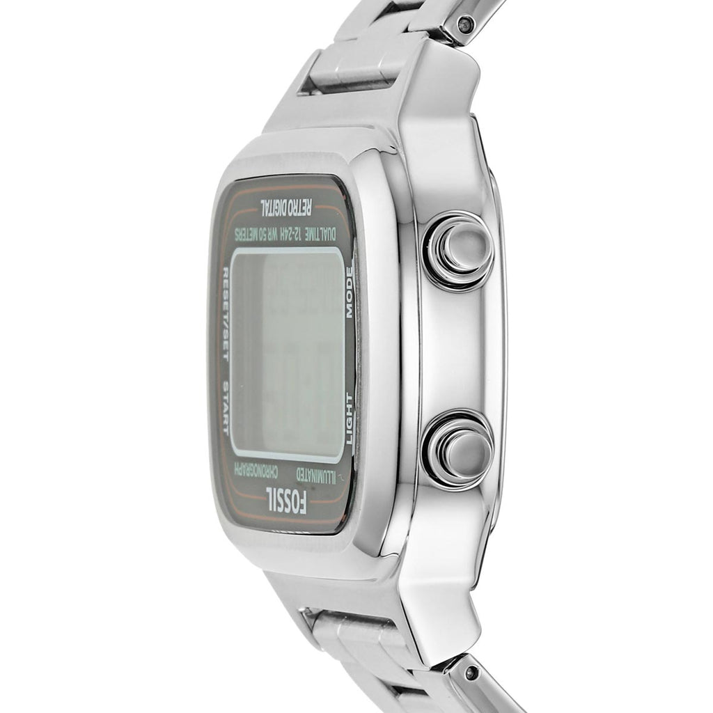 Fossil Retro Digital Silver Dial Silver Steel Strap Watch for Men - FS5844 Buy Now By Fossil
