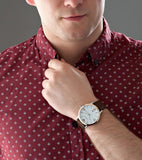 Emporio Armani Giovanni Quartz White Dial Brown Leather Strap Watch For Men - AR11211 Buy Now By Emporio Armani