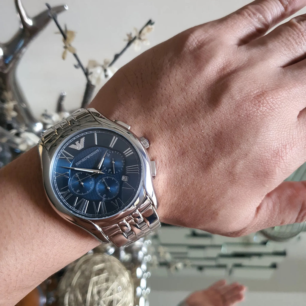 Emporio Armani Classic Navy Blue Dial Stainless Steel Watch For Men - AR1787 Buy Now By Emporio Armani