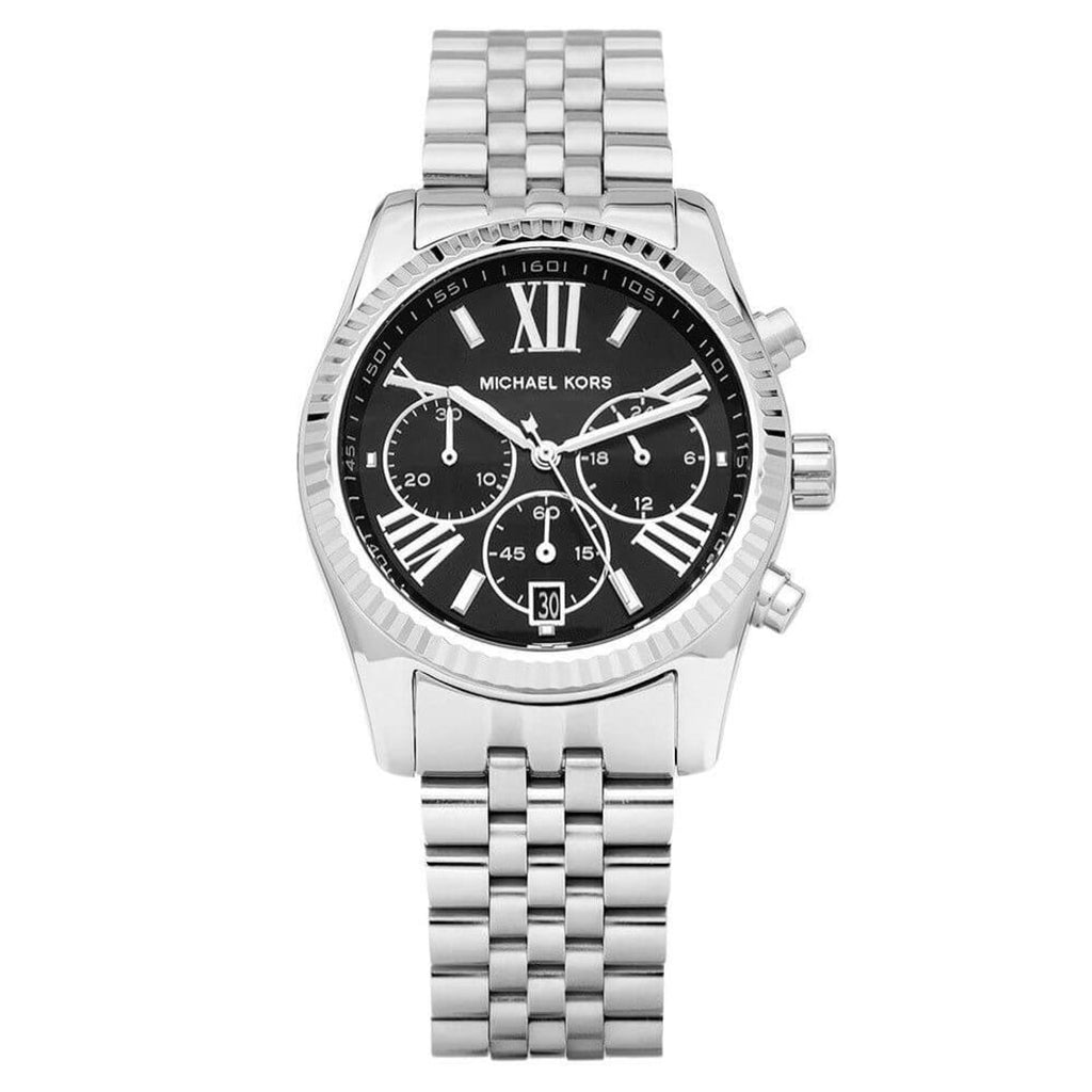 Michael Kors Runway Chronograph Black Dial Silver Steel Strap Watch For Women - MK5708 Buy Now By Michael Kors