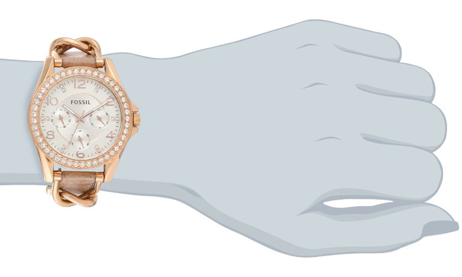 Fossil Riley White Dial Beige Leather Strap Watch for Women - ES3465 Buy Now By Fossil