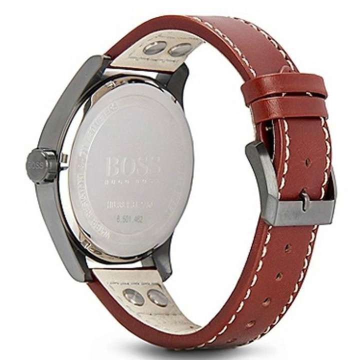Hugo Boss Aeroliner Maxx Black Dial Brown Leather Strap Watch For Men - 1513079 Buy Now By Hugo Boss
