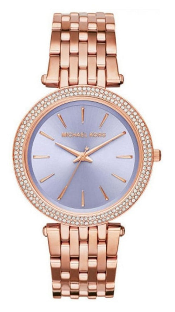 Michael Kors Darci Purple Dial Rose Gold Steel Strap Watch for Women - MK3400 Buy Now By Michael Kors