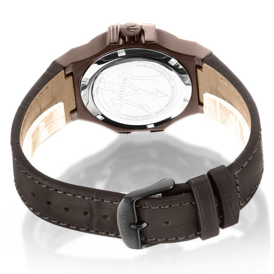Maserati Potenza Brown Dial Brown Leather Strap Watch For Men - R8851108011 Buy Now By Maserati