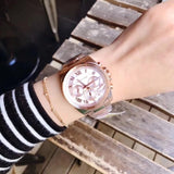 Michael Kors Brecken Chronograph Quartz Rose Gold Dial Rose Gold Steel Strap Watch For Women - MK6367 Buy Now By Michael Kors