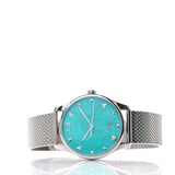 Gucci G-Timeless Turquiose Mother of Pearl Dial Silver Mesh Bracelet Watch For Women - YA1264039 Buy Now By Gucci