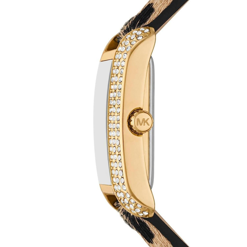 Michael Kors Emery Quartz Diamonds Black Dial Cheetah Print Leather Strap Watch For Women - MK7387 Buy Now By Michael Kors