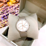 Calvin Klein Minimal White Dial Silver Mesh Bracelet Watch for Women - K3M52152 Buy Now By Calvin Klein