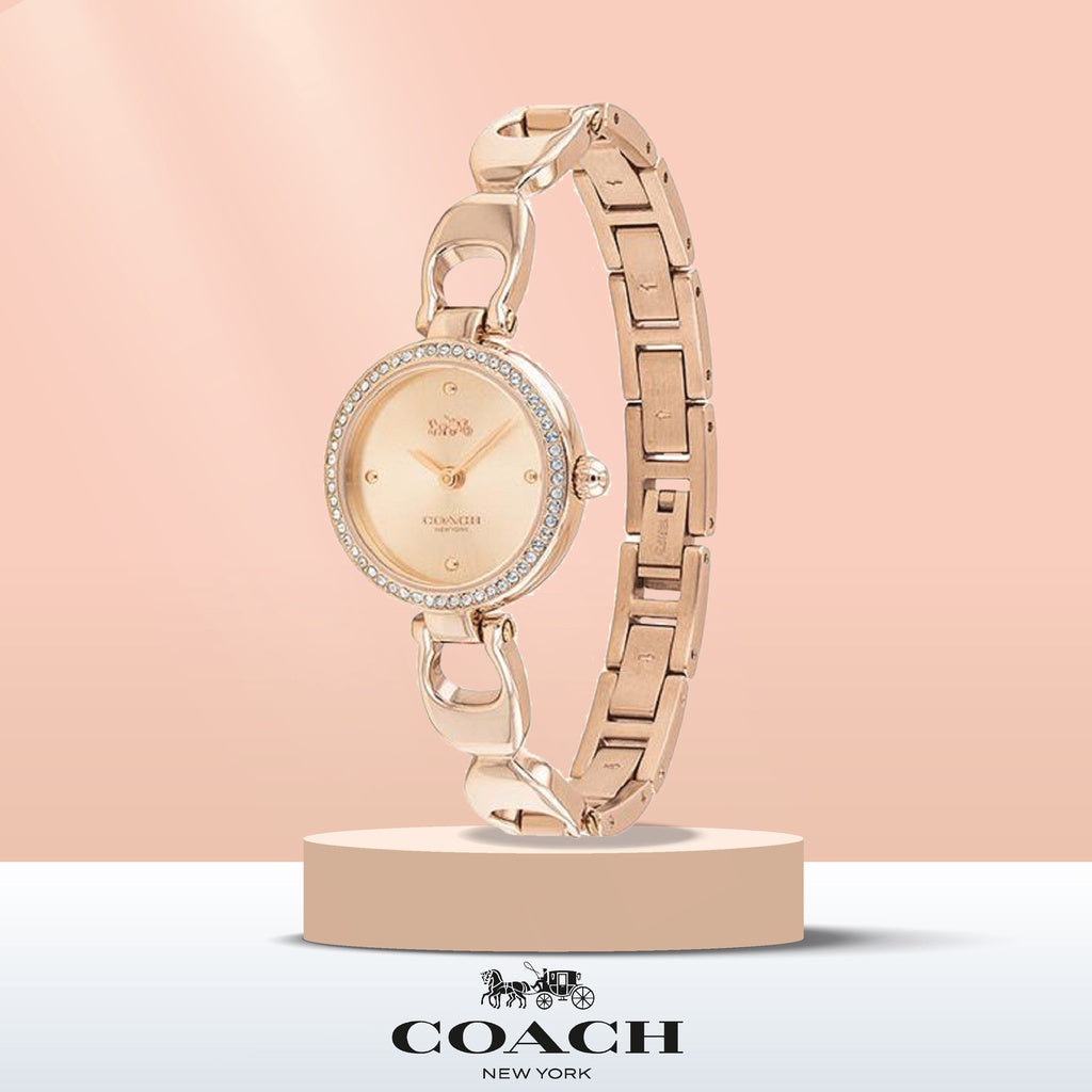 Coach Park Signature Rose Gold Dial Rose Gold Steel Strap Watch for Women - 14503172 Buy Now By Coach