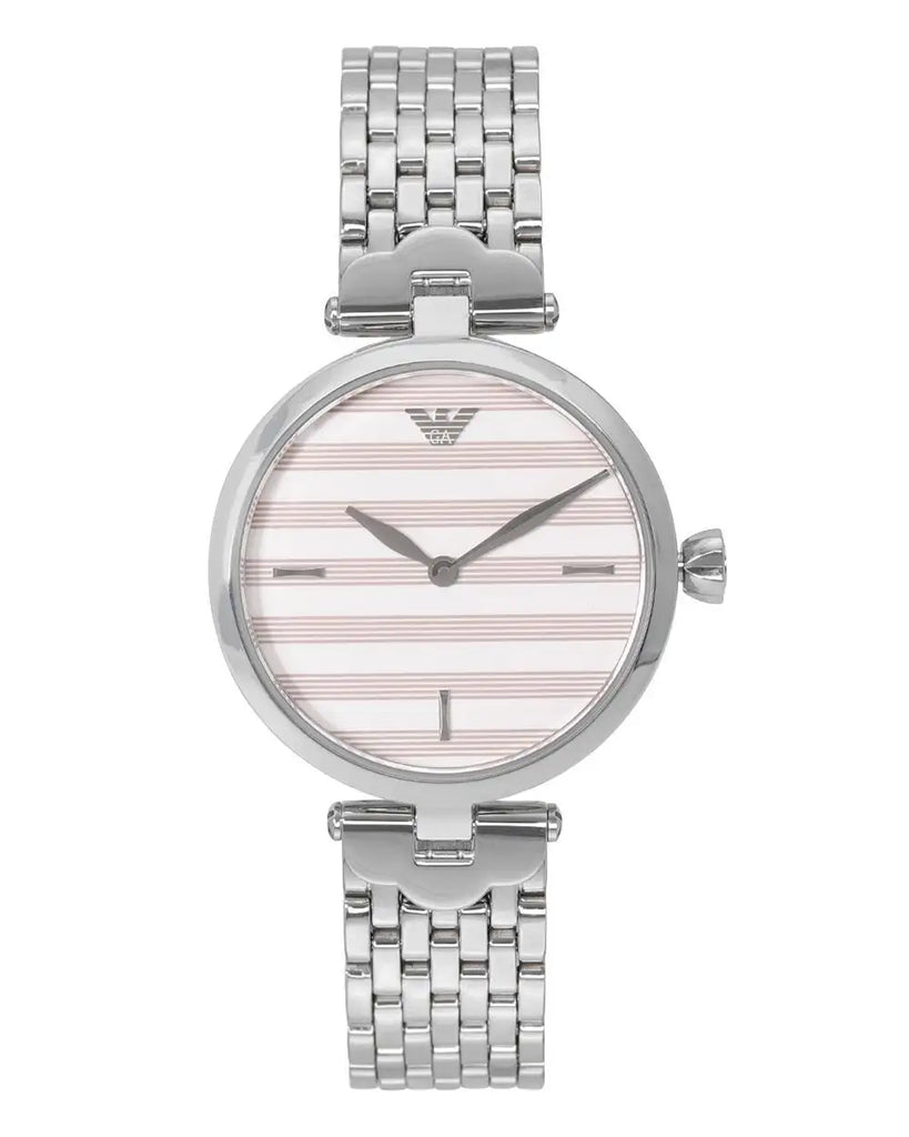 Emporio Armani Arianna Analog White Dial Silver Steel Strap Watch For Women - AR11195 Buy Now By Emporio Armani