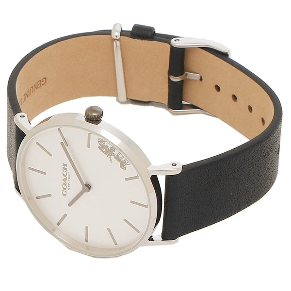 Coach Perry White Dial Black Leather Strap Watch for Women - 14503115 Buy Now By Coach