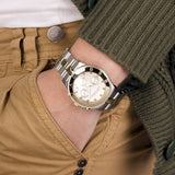 Marc Jacobs Blade Chronograph Silver Dial Two Tone Steel Strap Watch for Women - MBM3177 Buy Now By Marc Jacobs