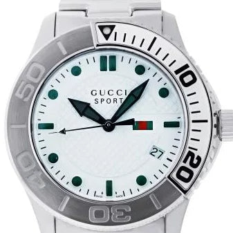 Gucci G Timeless Silver Dial Silver Steel Strap Watch For Men - YA126232 Buy Now By Gucci