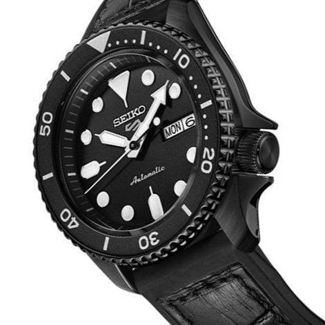 Seiko 5 Sport Automatic Black Dial Black Silicone Strap Watch For Men - SRPD65K3 Buy Now By Seiko