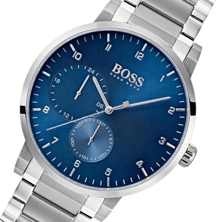 Hugo Boss Oxygen Chronograph Blue Dial Silver Steel Strap Watch for Men - 1513597 Buy Now By Hugo Boss