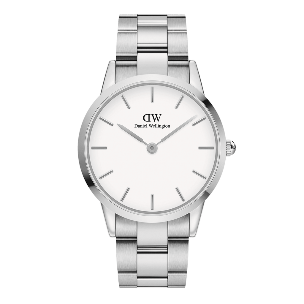 Daniel Wellington Iconic Link White Dial Silver Steel Strap Watch For Women - DW00100207 Buy Now By Daniel Wellington