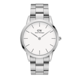 Daniel Wellington Iconic Link White Dial Silver Steel Strap Watch For Women - DW00100205 Buy Now By Daniel Wellington