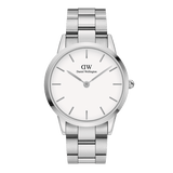Daniel Wellington Iconic Link White Dial Silver Steel Strap Watch for Women - DW00100203 Buy Now By Daniel Wellington