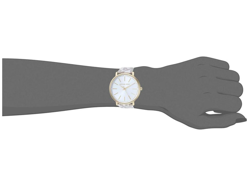 Michael Kors Pyper Quartz Silver Dial White Leather Strap Watch For Women - MK2858 Buy Now By Michael Kors