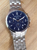Fossil Forrester Chronograph Blue Dial Silver Steel Strap Watch for Men - FS5605 Buy Now By Fossil