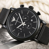 Emporio Armani Sport Chronograph Black Dial Black Mesh Bracelet Watch For Men - AR1968 Buy Now By Emporio Armani