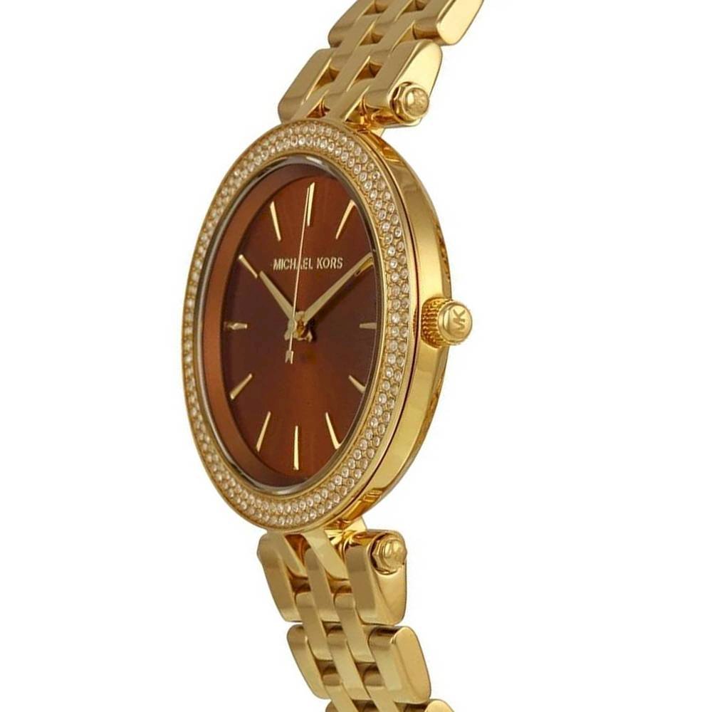 Michael Kors Darci Amber Dial Gold Steel Strap Watch for Women - MK3408 Buy Now By Michael Kors