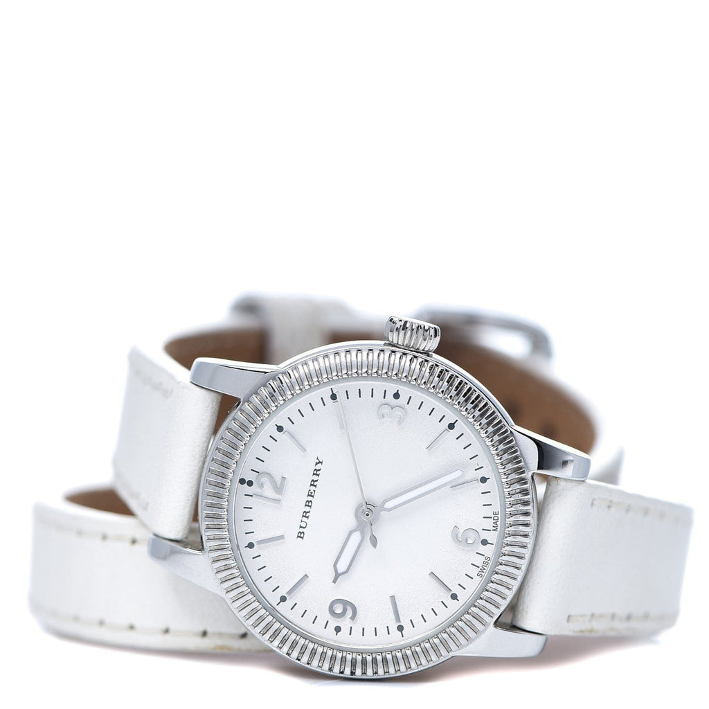 Burberry Utilitarian White Dial White Leather Strap Watch for Women - BU7846 Buy Now By Burberry