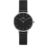 Daniel Wellington Petite Ashfield Black Dial Black Mesh Strap Watch For Women - DW00100202 Buy Now By Daniel Wellington