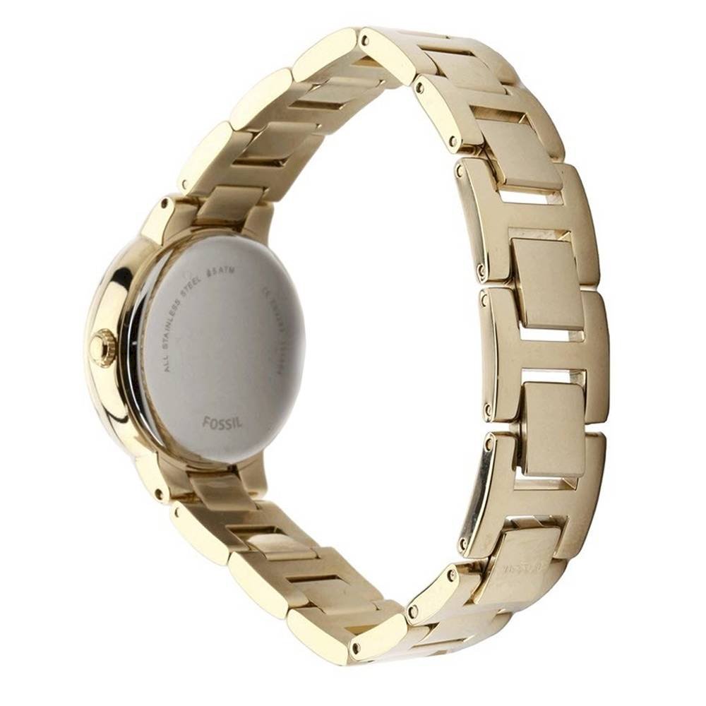 Fossil Virginia White Dial Gold Steel Strap Watch for Women - ES3283 Buy Now By Fossil