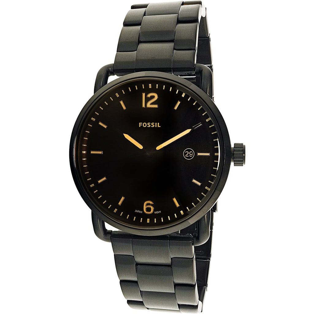 Fossil The Commuter Brown Dial Black Steel Strap Watch for Men - FS5277 Buy Now By Fossil