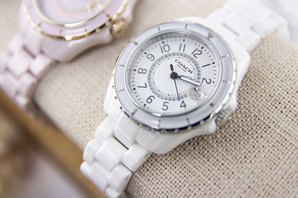 Coach Preston White Dial White Steel Strap Watch for Women - 14503462 Buy Now By Coach