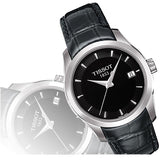 Tissot T Trend Couturier Black Dial Black Leather Strap Watch For Women - T035.210.16.051.00 Buy Now By Tissot
