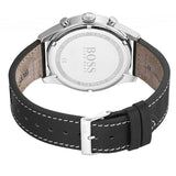 Hugo Boss Pioneer Chronograph Black Dial Black Leather Strap Watch For Men - 1513708 Buy Now By Hugo Boss