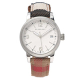 Burberry Utilitarian White Dial Multicolor Leather Strap Watch for Women - BU7824 Buy Now By Burberry