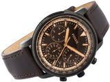 Fossil Goodwin Chronograph Brown Dial Brown Leather Strap Watch for Men - FS5529 Buy Now By Fossil