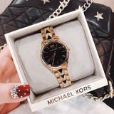 Michael Kors Runway Mercer Quartz Black Dial Two Tone Steel Strap Watch For Women - MK6672 Buy Now By Michael Kors