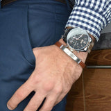 Hugo Boss Champion Chronograph Black Dial Two Tone Steel Strap Watch for Men - 1513819 Buy Now By Hugo Boss