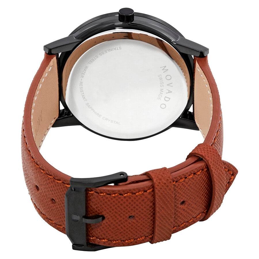 Movado Museum Classic Black Dial Brown Leather Strap Watch for Men - 0607198 Buy Now By Movado
