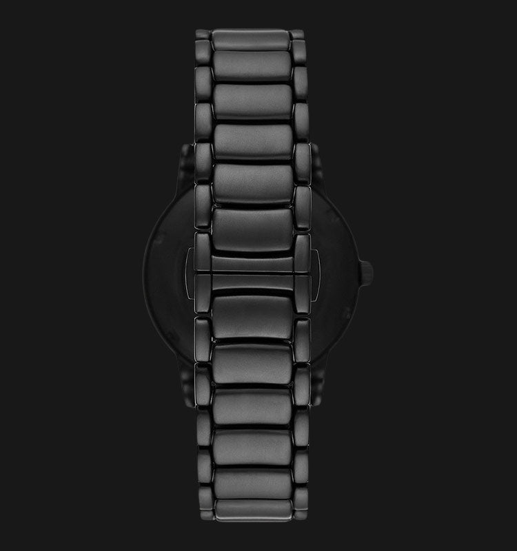 Emporio Armani Meccanico Skeleton Black Dial Black Steel Strap Watch For Men - AR60045 Buy Now By Emporio Armani