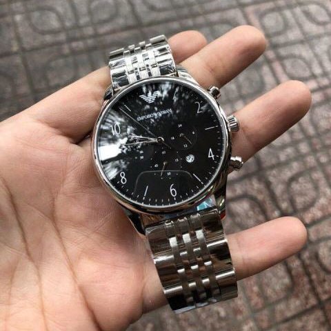 Emporio Armani Beta Chronograph Black Dial Steel Strap Watch For Men - AR1863 Buy Now By Emporio Armani