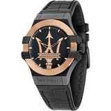 Maserati Potenza Quartz Black Dial Black Leather Strap Watch For Men - R8851108032 Buy Now By Maserati