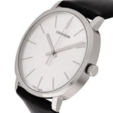 Calvin Klein Posh Silver Dial Black Leather Strap Watch for Men - K8Q311C6 Buy Now By Calvin Klein