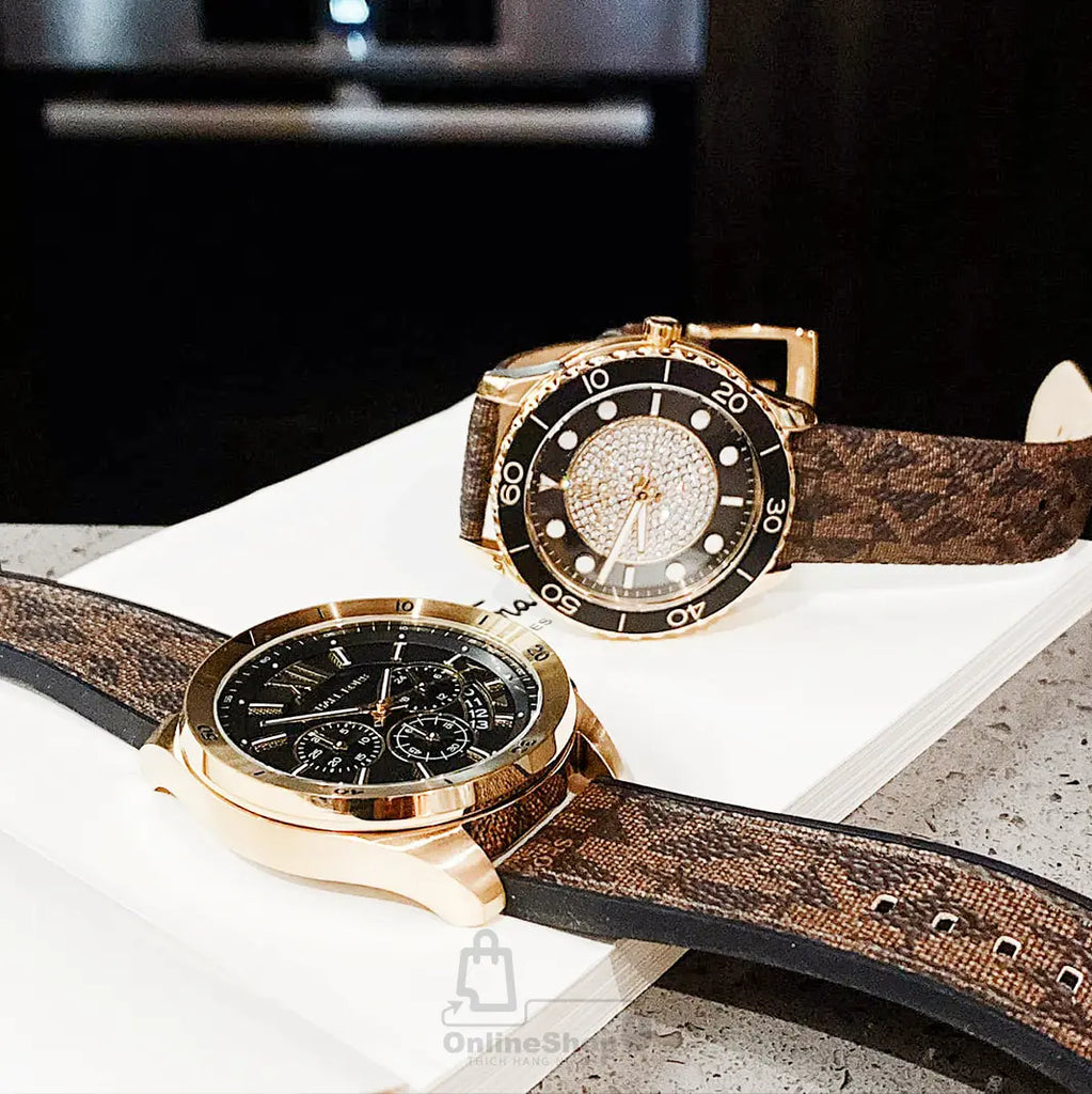 Michael Kors Brecken Chronograph Black Dial Brown Leather Strap Watch For Men - MK8849 Buy Now By Michael Kors