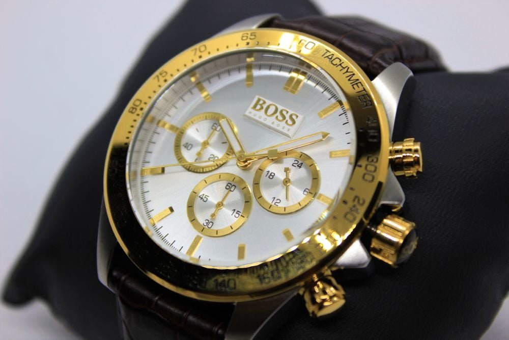 Hugo Boss Ikon White Dial Brown Leather Strap Watch for Men - 1513174 Buy Now By Hugo Boss