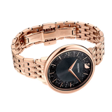Swarovski Crystalline Chic Analog Black Dial Rose Gold Steel Strap Watch for Women - 5544587 Buy Now By Swarovski