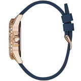 Guess Swirl Analog Quartz White Dial Blue Rubber Strap Watch for Women - W1096L4 Buy Now By Guess