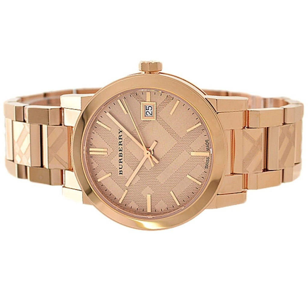 Burberry The City Rose Gold Dial Rose Gold Steel Strap Watch for Women - BU9146 Buy Now By Burberry