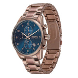 Hugo Boss Skymaster Blue Dial Brown Steel Strap Watch for Men - 1513788 Buy Now By Hugo Boss