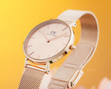 Daniel Wellington Petite Rose Gold Dial Rose Gold Mesh Bracelet Watch For Women - DW00100471 Buy Now By Daniel Wellington