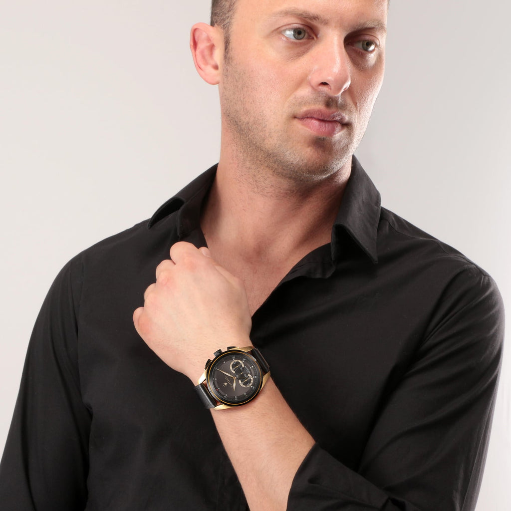 Maserati Traguardo Chronograph Black Dial Black Leather Strap Watch For Men - R8871612033 Buy Now By Maserati